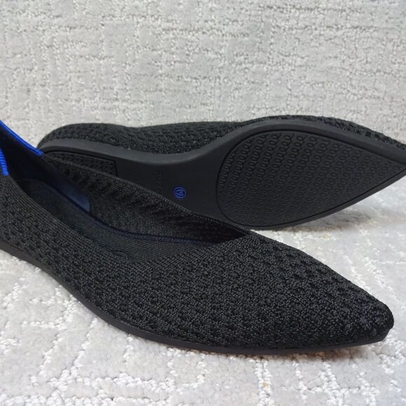 Rothy's The Point Honeycomb Black Flat Slip on Shoes Womens Size 8,9 - Picture 9 of 11